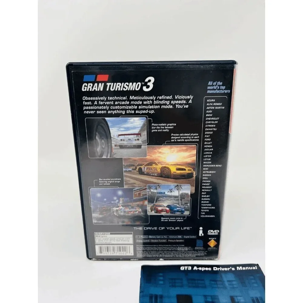 Gran Turismo 3 A-spec Video Game - PlayStation 2, 2006 - Complete Tested Working